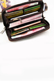 Black Leatherette Credit Card Photo Holder Organizer Zip-Around Clutch Men Wallet