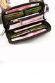 Brown Leatherette Credit Card Photo Holder Organizer Zip-Around Clutch Men Wallet