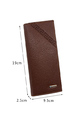 Dark Coffee Leatherette Credit Card Photo Holder Organizer Zip-Around Bifold Men Wallet