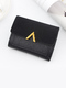 Black Leatherette Credit Card Photo Holder Organizer Envelope Wallet