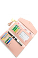 Pink Leatherette Credit Card Photo Holder Organizer Envelope Wallet