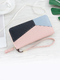 Pink Colorful Leatherette Credit Card Photo Holder Organizer Clutch Wallet