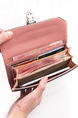 Pink Leatherette Credit Card Photo Holder Organizer Envelope Wallet