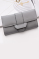 Gray Leatherette Credit Card Photo Holder Organizer Envelope Wallet