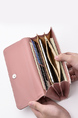 Brown Leatherette Credit Card Photo Holder Organizer Envelope Wallet