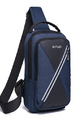 Blue Canvas Shoulder Men Bag