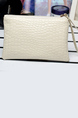 White Leatherette Credit Card Photo Holder Zip-Around Clutch Wallet
