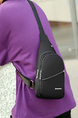 Black Nylon Shoulder Crossbody Men Bag