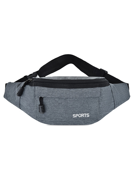 Gray Canvas Fannypack Bag