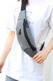 Gray Canvas Fannypack Bag