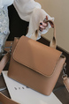 Brown Leatherette Hand Satchel Shoulder Bag