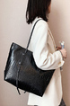 Black Leatherette Hand Bag