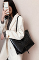 Black Leatherette Hand Bag