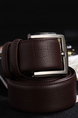 Brown Single Buckle Classic Leather Men Belt