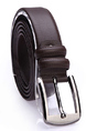 Brown Single Buckle Classic Leather Men Belt