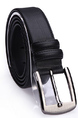 Black Single Buckle Classic Leather Men Belt