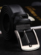 Black Single Buckle Classic Leather Men Belt 