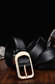 Black Single Buckle Classic Leather Men Belt