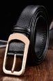 Black Single Buckle Classic Leather Men Belt