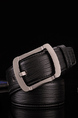 Black Single Buckle Classic Leather Men Belt