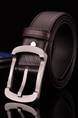 Black Single Buckle Classic Leather Men Belt