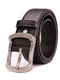 Black Single Buckle Classic Leather Men Belt 