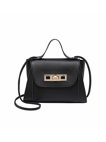 Black Leatherette
 Shoulder Hand Bag