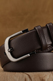 Brown Classic Leatherette Men Belt