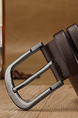 Brown Classic Leatherette Men Belt