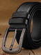 Black Classic Leatherette Men Belt 