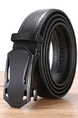 Black Ratchet Leatherette Men Belt