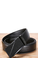 Black Ratchet Leatherette Men Belt