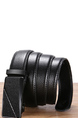 Black Ratchet Leatherette Men Belt