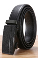 Black Ratchet Leatherette Men Belt