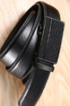 Black Ratchet Leatherette Men Belt