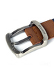 Blue and White Bradied Canvas Men Belt