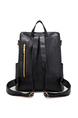 Black Colorful Leatherette Backpack Bag