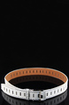 White Classic Single Buckle Leatherette Men Belt