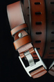 Orange Classic Single Buckle Leatherette Men Belt