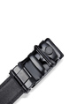 Black Ratchet Leatherette Men Belt