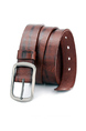 Orange Classic Single Buckle Leatherette Men Belt