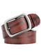 Orange Classic Single Buckle Leatherette Men Belt 