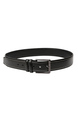 Black Classic Single Buckle Leatherette Men Belt