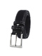 Black Classic Single Buckle Leatherette Men Belt 