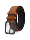 Orange Single Buckle Classic Leatherette Men Belt 