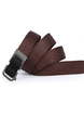 Brown Braided Leatherette Men Belt