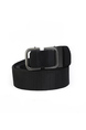 Black Braided Canvas Men Belt