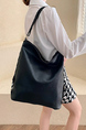 Black Leatherette Shoulder Bag