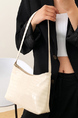 White Leatherette Shoulder Bag