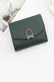 Green Leatherette Credit Card Envelope Wallet